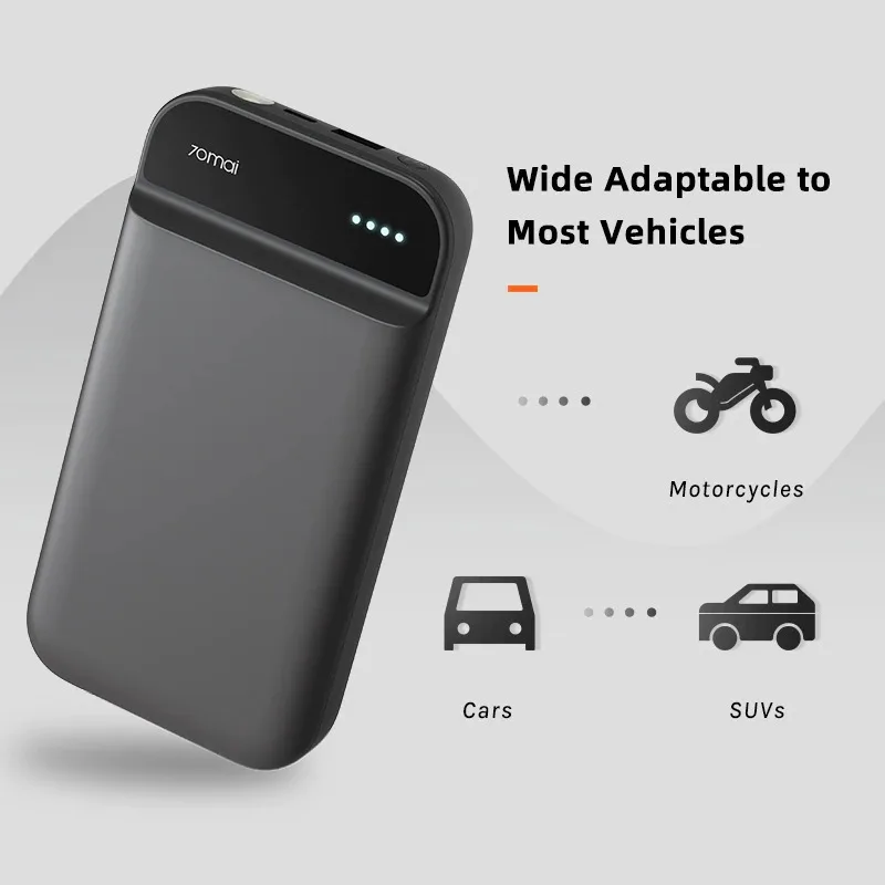 пусковой стартер 70mai автомобильный аккумулятор внешний настоящий 11000mah