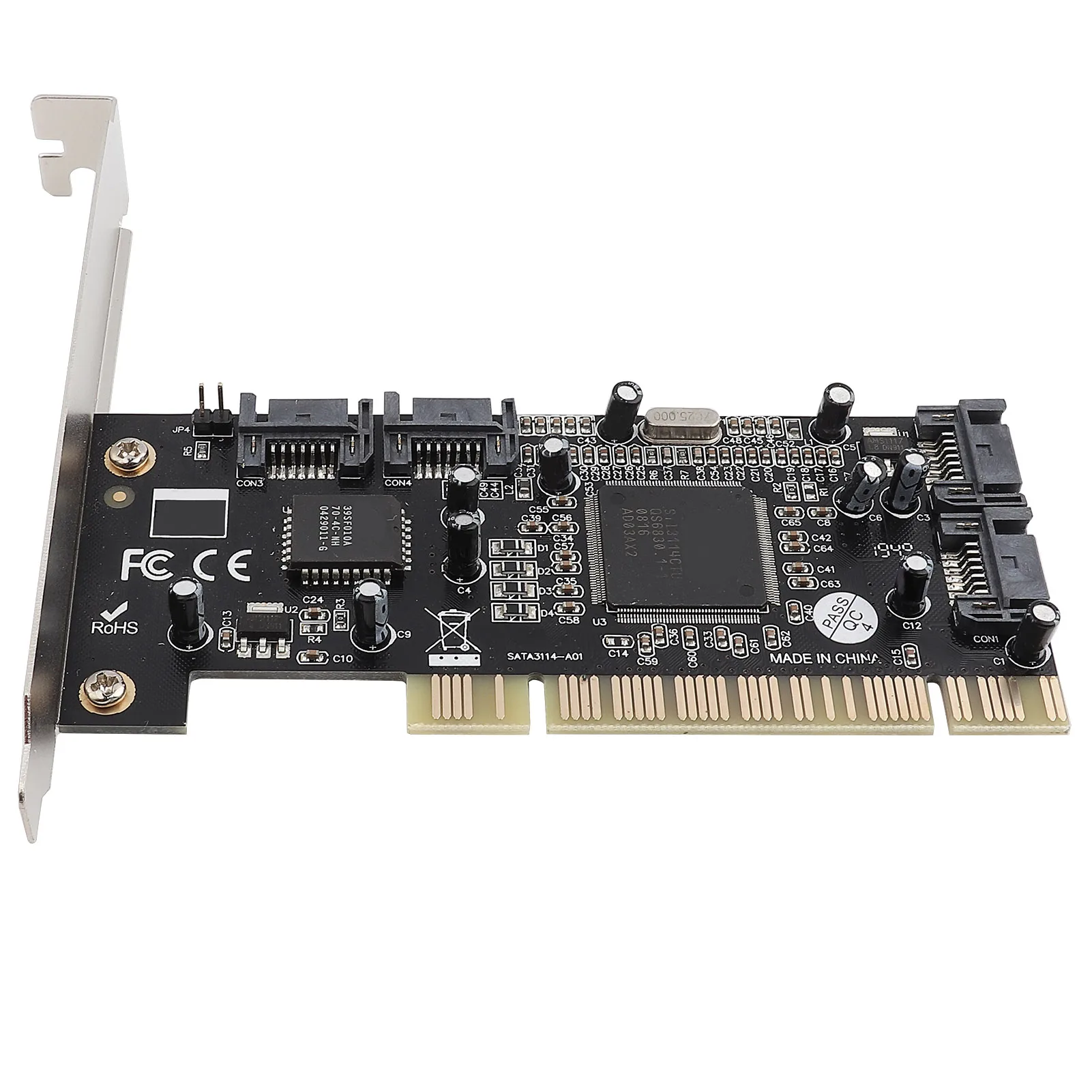 

PCI-4 Внутренний порт SATA 1,5 Гбит/с Sil3114 чипсет RAID контроллер карты компьютерные компоненты практичное хорошее качество