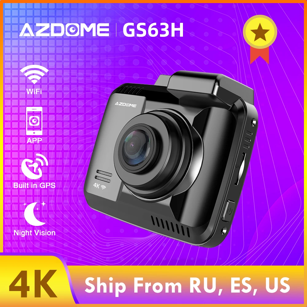 AZDOME GS63H двойной объектив Встроенный gps Wi Fi FHD 1080P спереди+ VGA сзади камера dvr автомобиля регистраторы 2160 P регистраторы Новатэк 96660 Dashcam