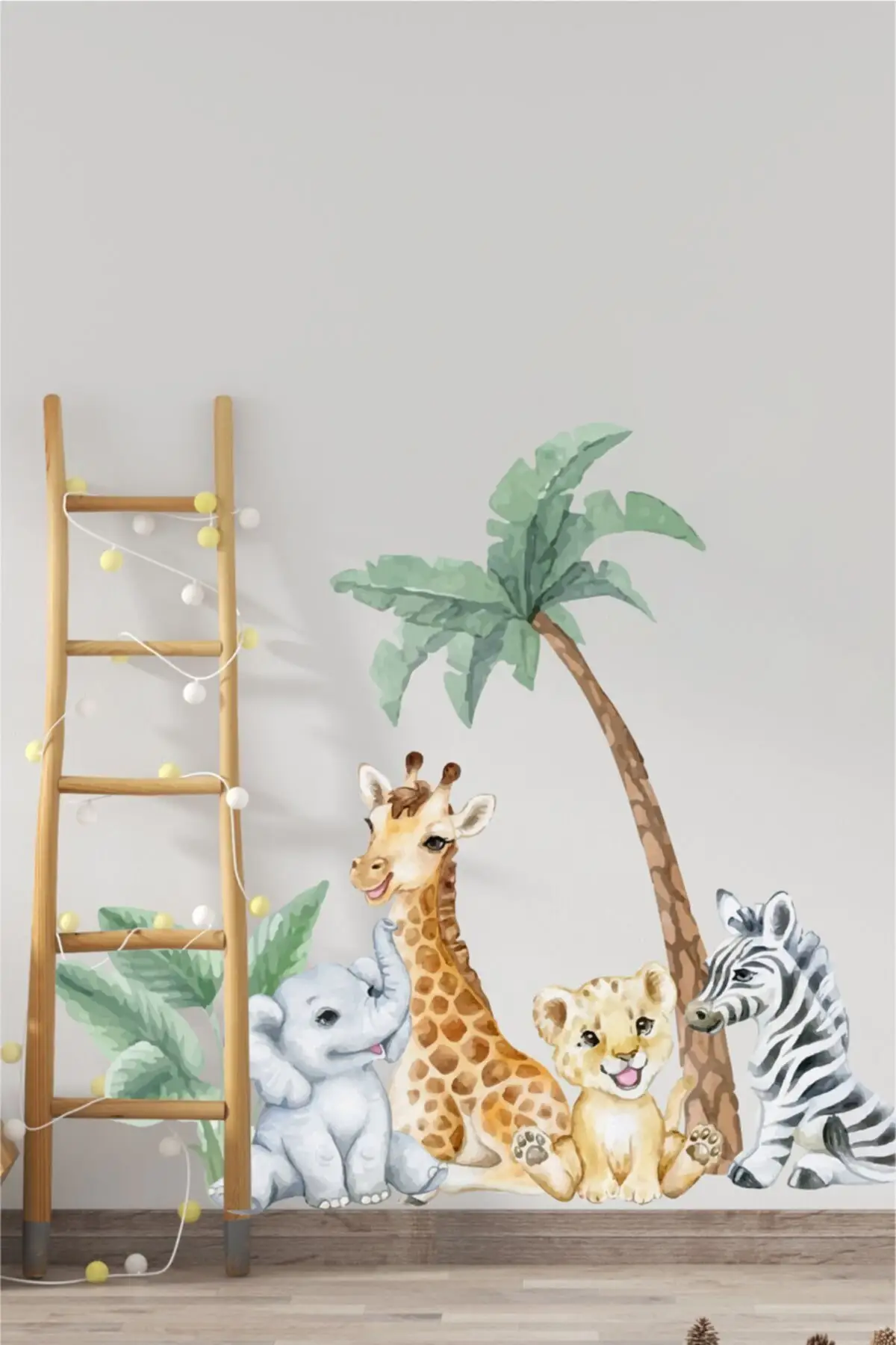 Большой Размеры тропический сафари детские наклейки в детскую комнату ПВХ