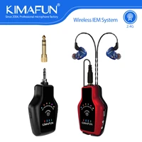 kimafun 2 4g wireless iem system in ear audio monitor earphone for stage performance band rehearsal guitar amplifier bass amp