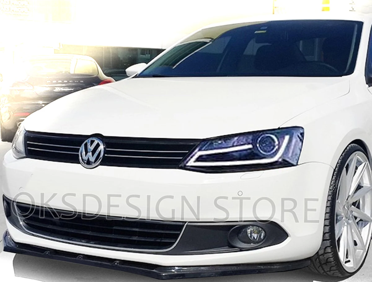 Передний бампер для Volkswagen VW Jetta MK6 2010-2018 3 шт. черный разветвитель диффузор губ