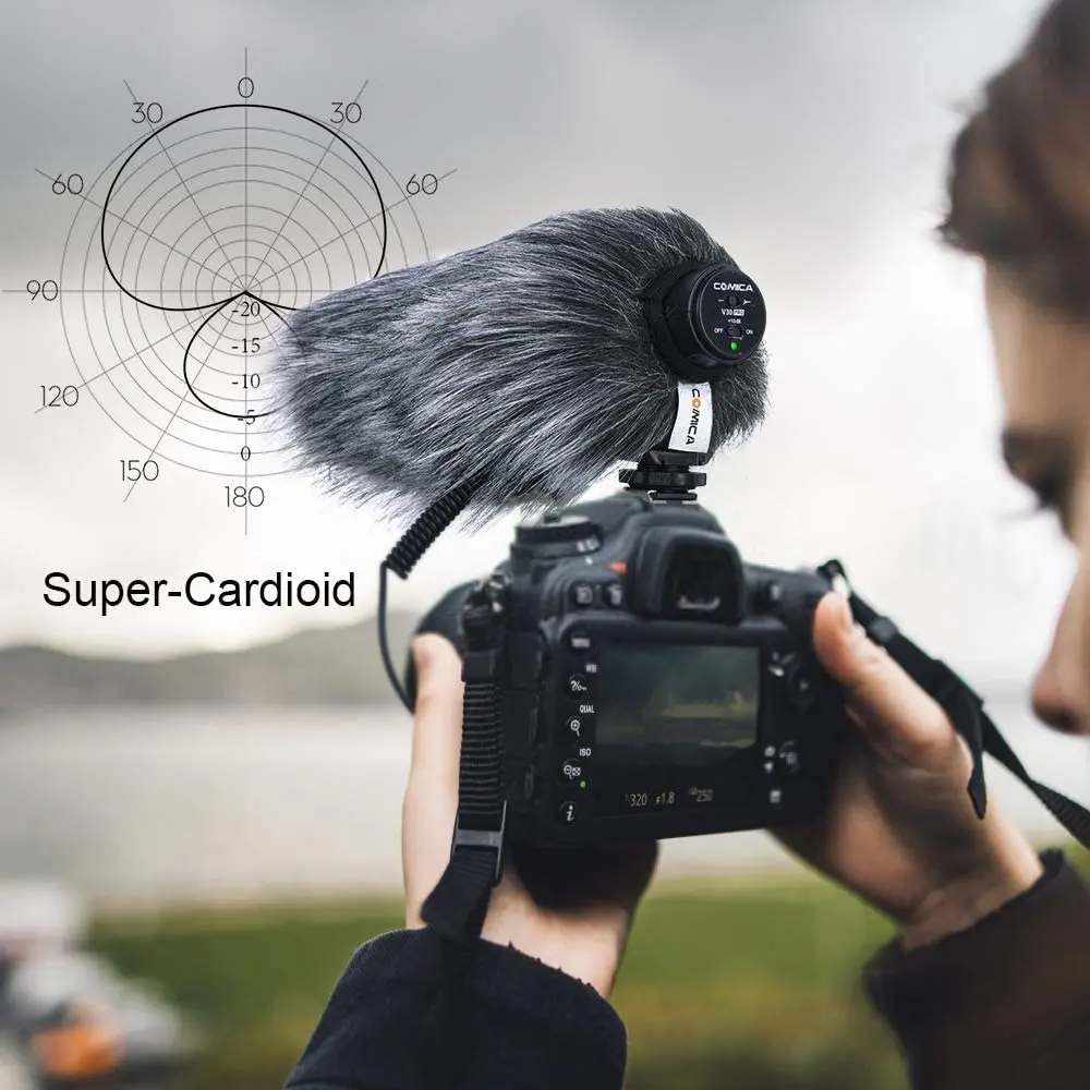 Видеомикрофон Comica CVM-V30 PRO конденсаторный микрофон для Canon Nikon Sony DSLR камер запись