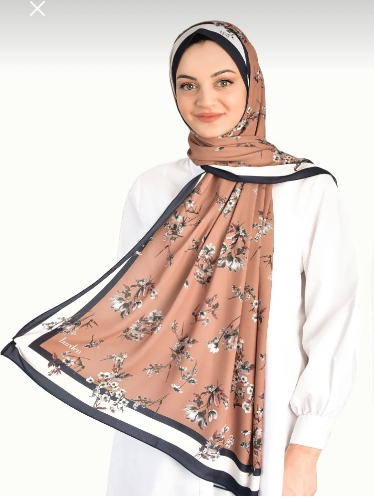 

70*190 cm Floral Floral Patterned Dobby Crepe Shawl FLORAL 2022 Fashion Foulard Beach Wear Bandana Hijab Italian Stitched