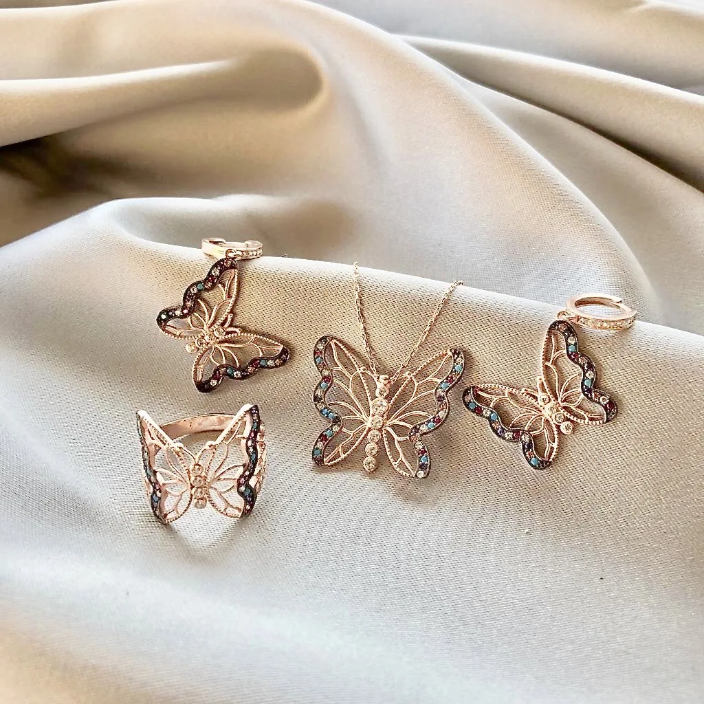 

Набор Gotic Butterfly Colorfull из серебра 925 пробы