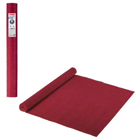 Бумага гофрированная (ИТАЛИЯ) 180 г/м2 гранат (583) 50х250 см BRAUBERG FIORE 112631 (цена за 1