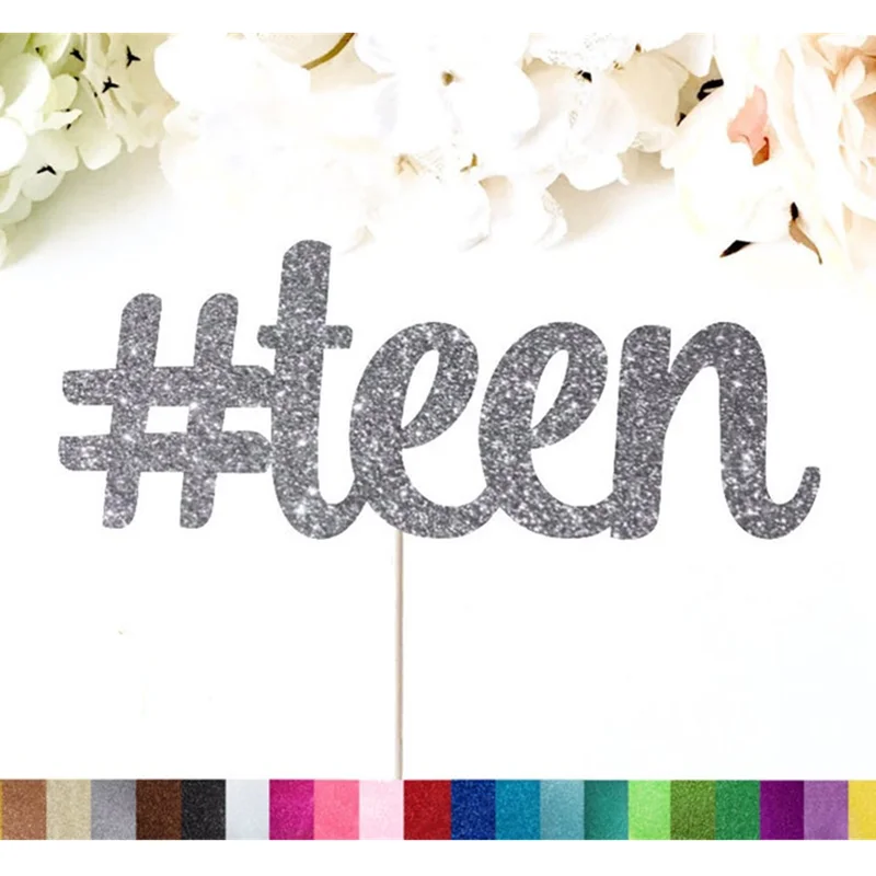 Персонализированный Хэштег топпер для торта 13 топперов на 13-й день рождения