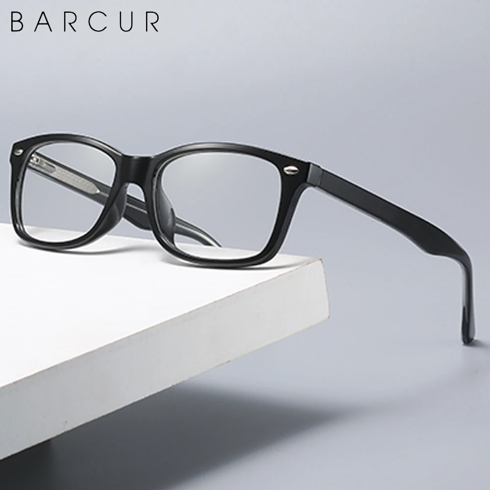 

BARCUR TR Frame Anti Blue Light Lens Women PC Glasses Reduce Glare Blocking Computer Square Glasses Gaming UV400 Protection