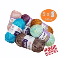 yarnart melody yarn 5x100gr 230mt 9 wool %21 acrylic knitting crochet wrap beanie sweater kids adults knitwears silky shiny