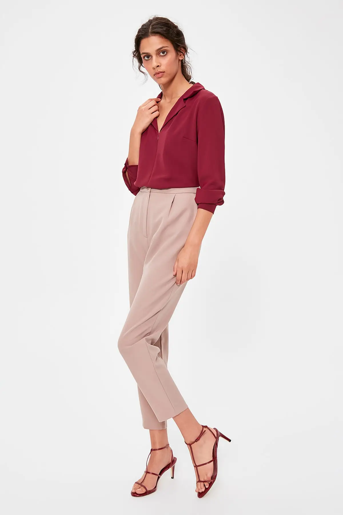 Брюки Trendyol Stone High Bel TWOAW20PL0172|Брюки| |