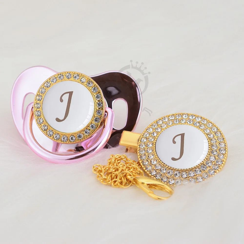 Набор красивых зажимов для соски и миокар с именем инициалами буквами J