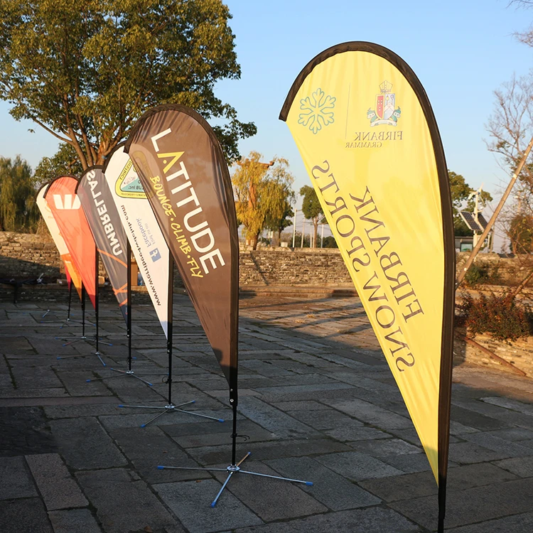 Полный набор продажа пляжный флаг каплевидный на заказ Печать рекламная акция