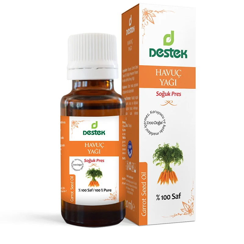 Масло моркови 100% чистые органические 20 мл турецкие семена растительные масла
