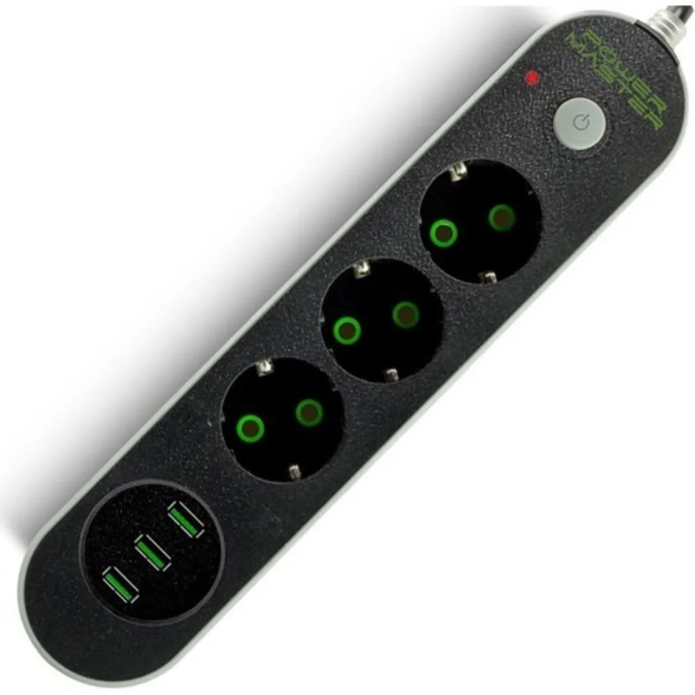 3-сторонняя розетка с защитой от перегрузки Powermaster X 3 выхода Usb тока безопасная |