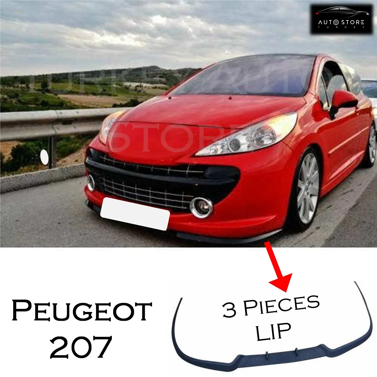 3 шт. автомобильный бампер для Peugeot 207 GT VTI HDi Sport |