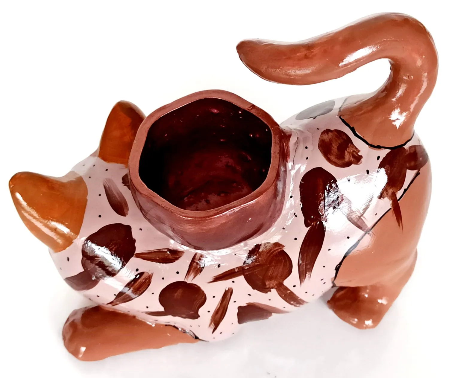 

Bronze Color Ceramic Cat Pattern Decorative Censer