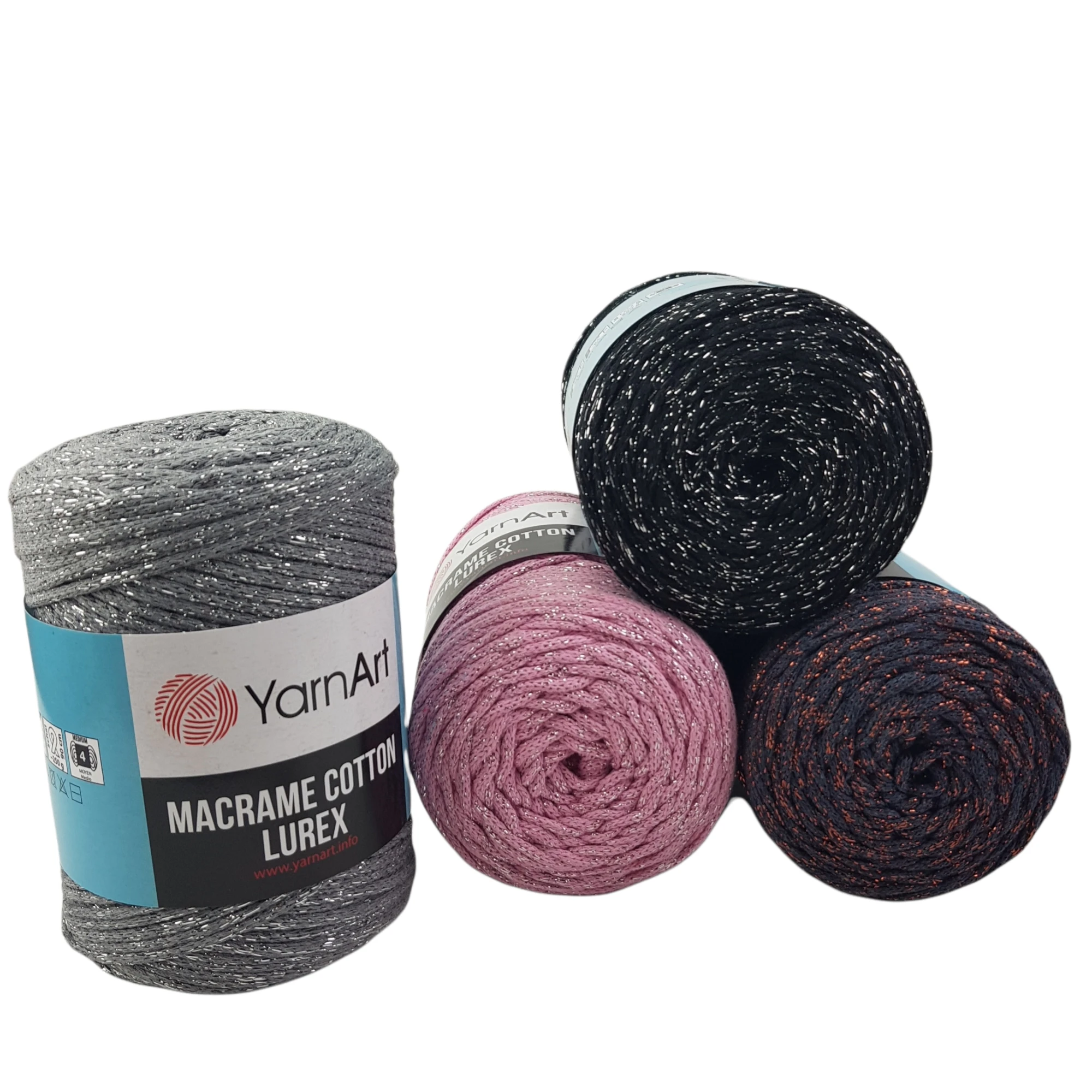 Нить из хлопка с люрексом Yarnart 250 г 205mt