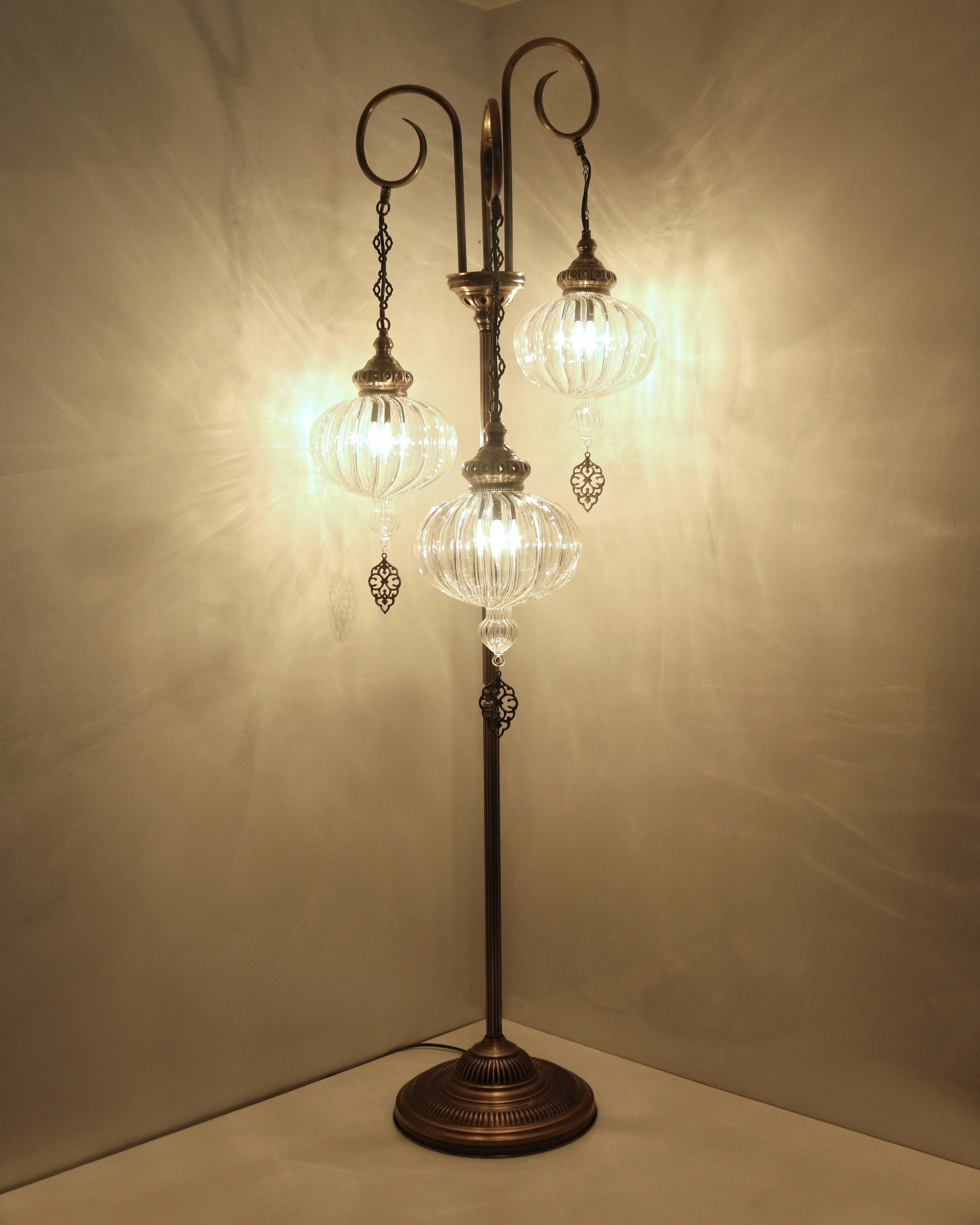 Удивительная Турецкая Напольная Лампа ручная работа pyrex mid century винтажная