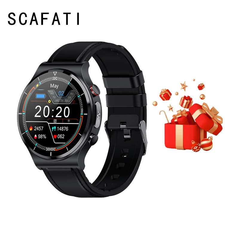 

SCAFATI New Health Smart Watch Heart Rate Blood Pressure bBood Oxygen ECG AI Diagnostic Analysis High Precision Ti Chip Watch