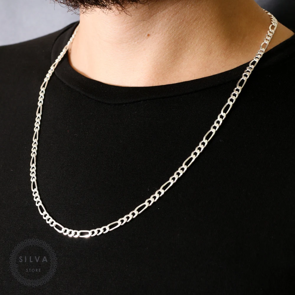 

Silva Original 925 Sterling Silver 5mm Necklace for Men S925 Silver Fashion Jewelry Gift Mens Cable Chains