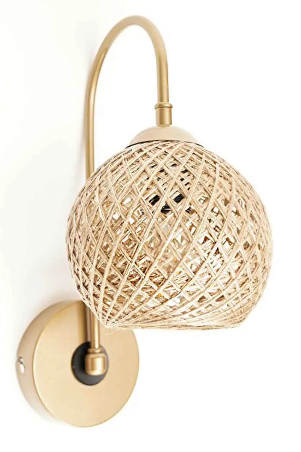 

Hmydesign Decorative Home Lighting Accessories Applique Gold-Jute Coffee Black Hol Living Room Aisle Office For Wall Lamp