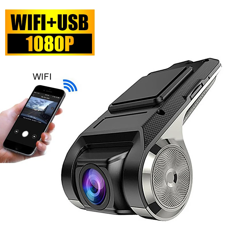 

HD 1080P Car DVR Dash Video Recorder WIFE Android USB Camera Night Vision Loop Record G-sensor 170° Wide Angle Registrar Dashcam