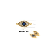 turkey micro paving zircon evil eye bracelet connector charm discovery diy blue pendant vintage bracelet jewelry crafting