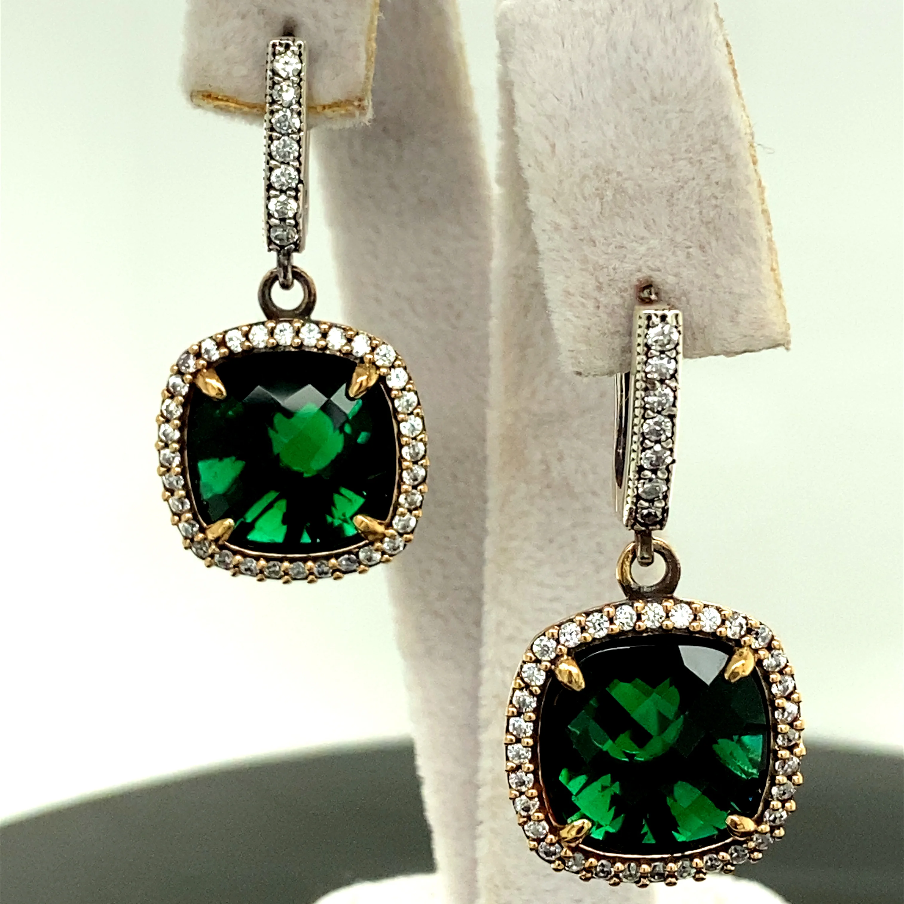 

Серьги ручной работы из Изумрудного камня, искусственная кожа, серьги модели дисплея, османские ювелирные изделия, искусственное серебро