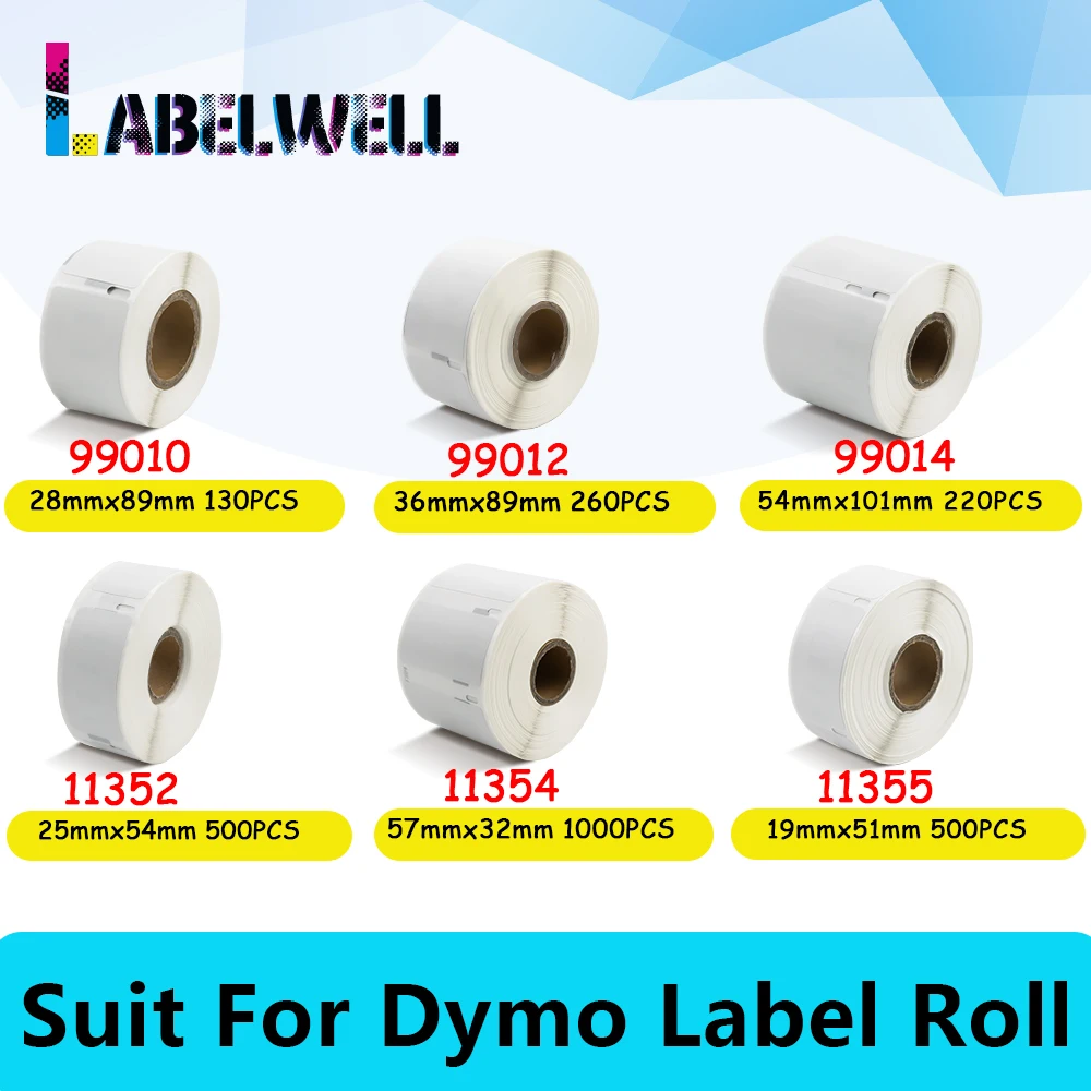 

Labelwell 1Roll 130pcs 99010 label 28mm*89mm Address Labels compatible for Dymo LabelWriter 450/450 Turbo/450 DUO LW 99010