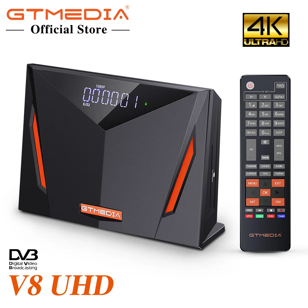 Новый спутниковый ТВ-приемник GTmedia V8 UHD DVB-S/S2/S2X + T/T2 кабель H265 4K Ultra HD встроенный Wi-Fi