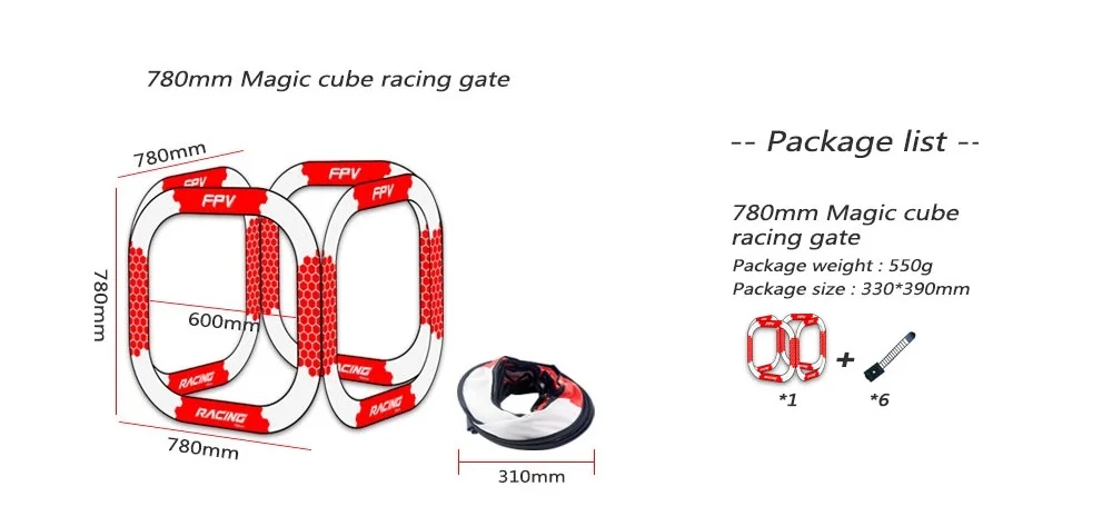 ldarc fpv zangão racing portão objetivo sem base racer porta crossing para polegada minúsculo whoop