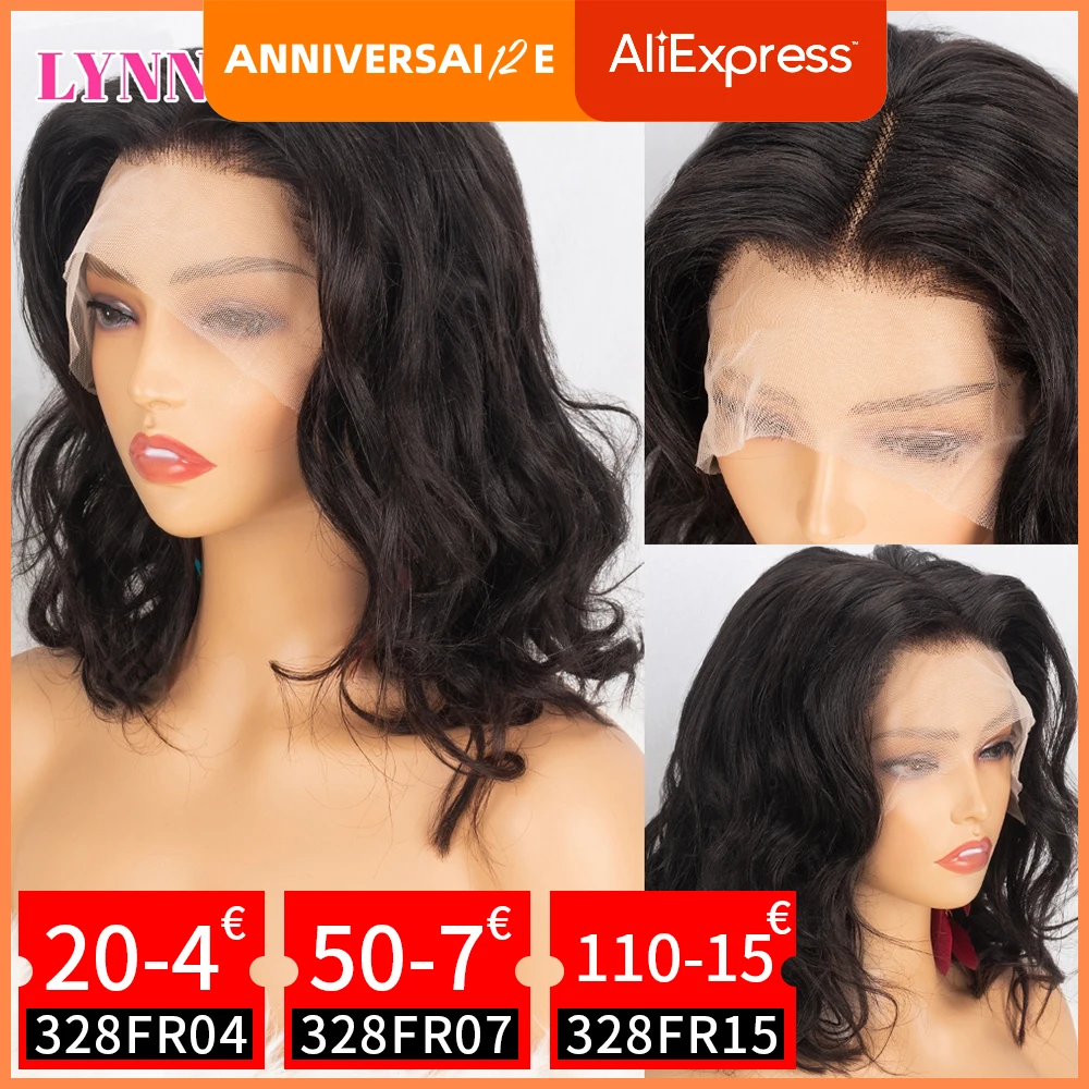 

Tinashe 13x4 Body Wave Lace Front Wig Free Side Part Brazilian Short Wavy Human Hair Wigs For Women 150 Density Lace Frontal Wig