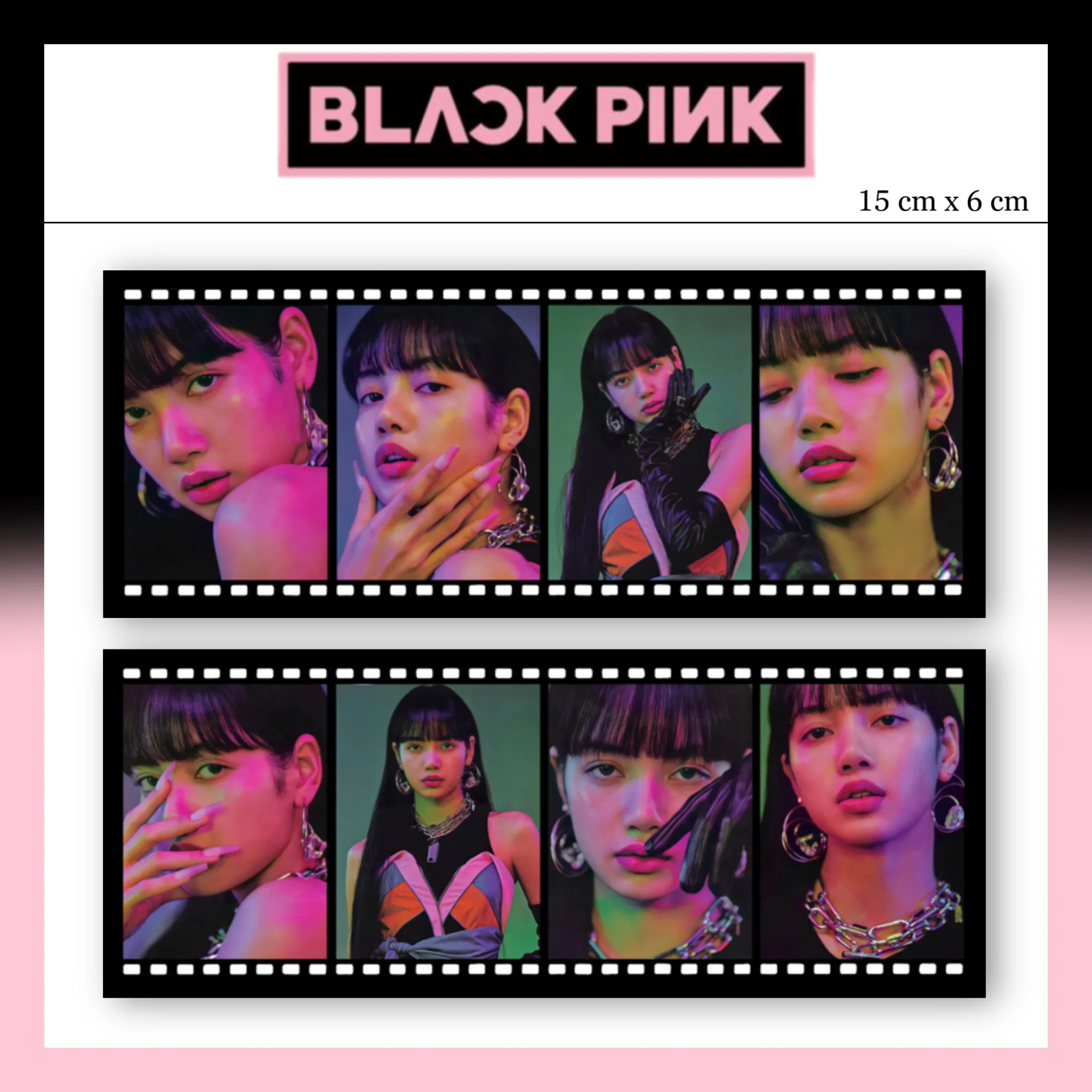 8 шт/комплект KPOP BLACKPINK JENNIE ROSÉ JISOO LISA фильм карты закладка для коллекции - купить по