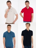 pierre cardin mens polo shirt slim fit %100 cotton solid color t shirt no pocket tops short sleeves casual summer