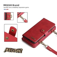 megshi 020 detachable wallet backpack strong adsorption leather phone case for iphone 6 6s 7 8 plus x xs xr xsmax 11 12 pro max