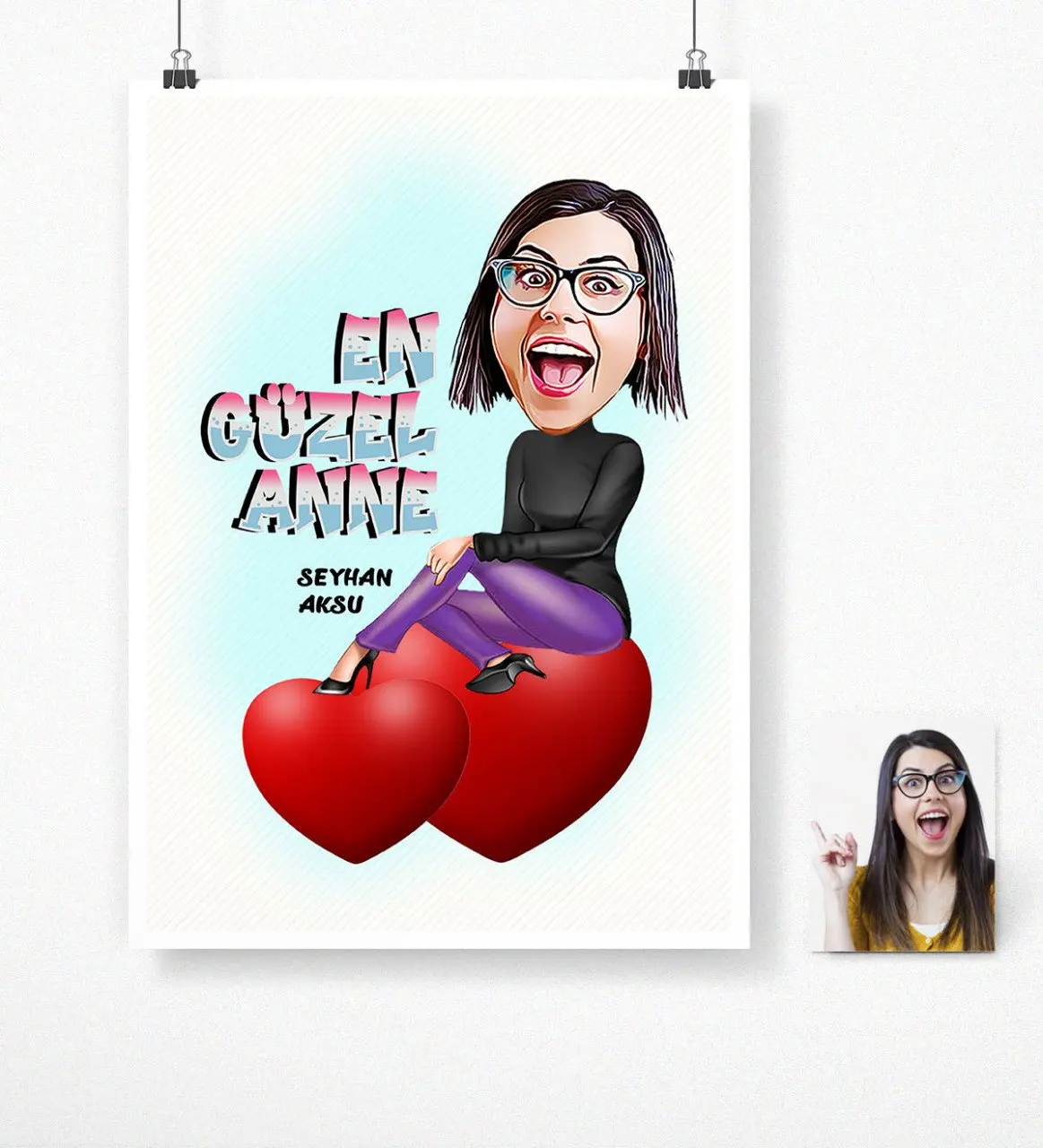 

Постер с рисунками из мультфильмов для самой красивой мамы (50x70 см.)