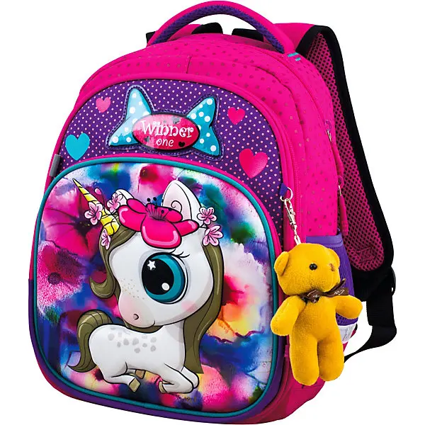 Backpack preschool winner one 1706 + keychain bear | Багаж и сумки