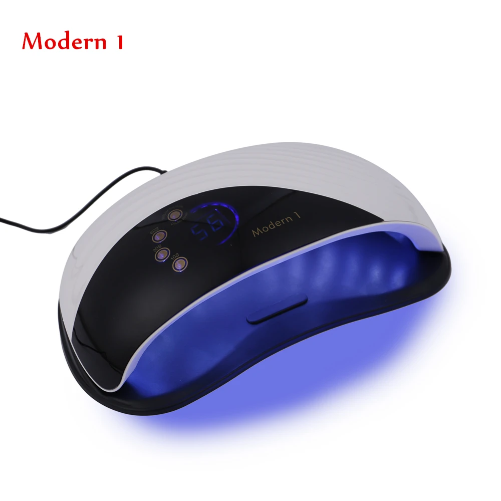 Ультрафиолетовая Светодиодная лампа для сушки гель лака 120 Вт с таймером снизу ЖК