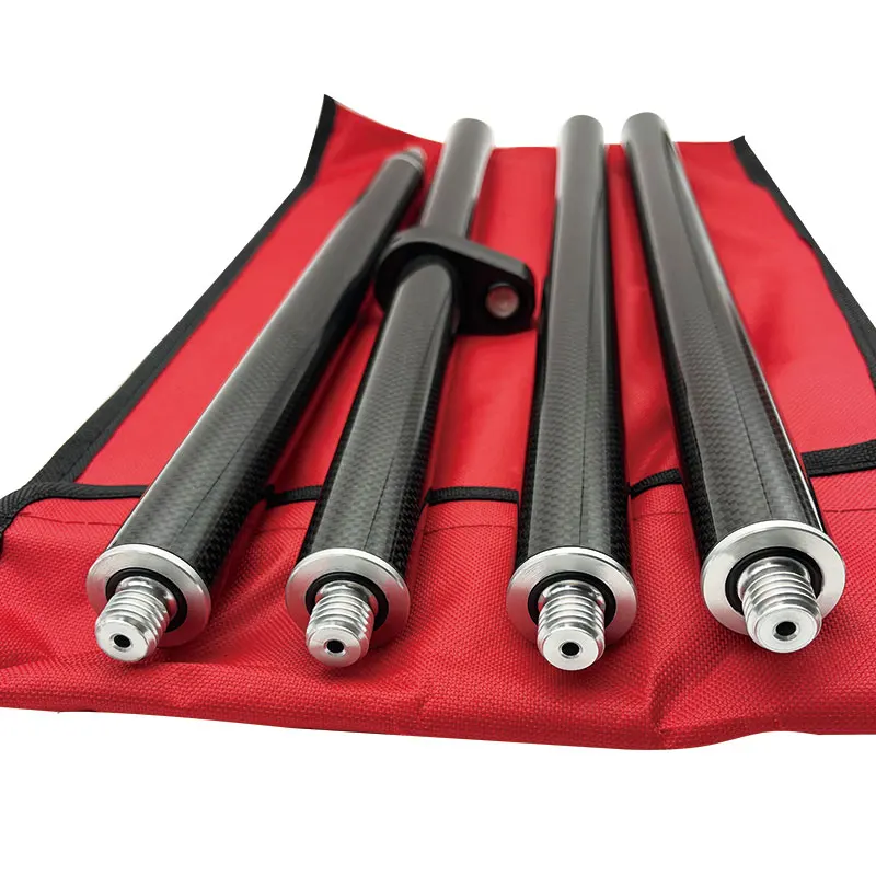 Высококачественный новый 2М ПРИЗМАТИЧЕСКИЙ ШТАНГА ИЗ КАРБОНОВОГО ВОЛОКНА ДЛЯ ГЕОДЕЗИЧЕСКОЙ РАБОТЫ С 4 ШТАНГАМИ GPS ТИПА ТОЧКИ ОБЩЕЙ СТАНЦИИ.