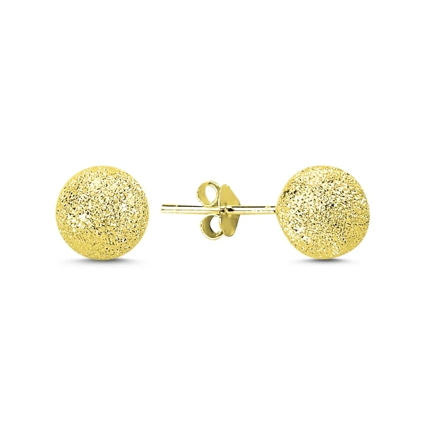 

Silver 925 Sterling 8mm Laser Ball Earrings