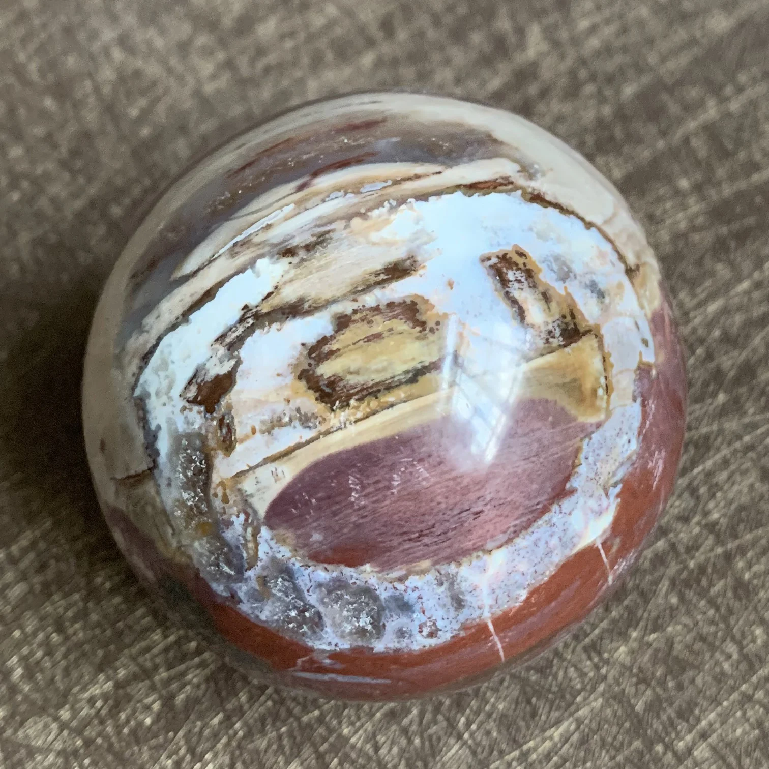Natural Stone Petrified Wood Sphere Rock Polished Crystal Ball Quartz Feng Shui 2022 Decoration Gift Reiki Healing