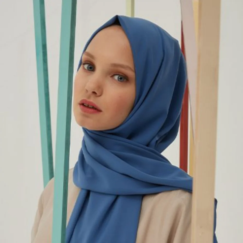 Женский шарф новый дизайн двухсторонний цвет модный теплый шифоновый хиджаб