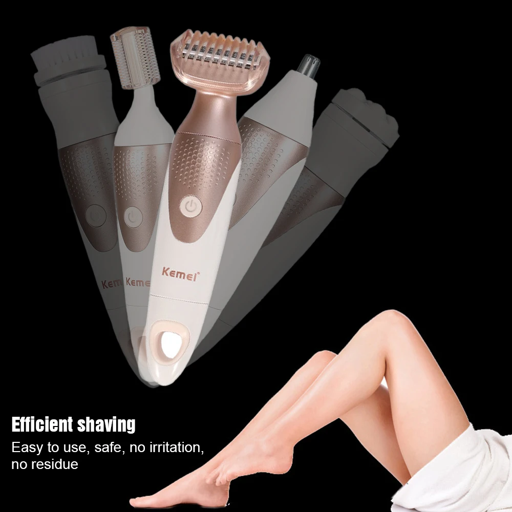 Электрическая бритва для волос 5 в 1 безболезненный триммер бровей носа тела зоны