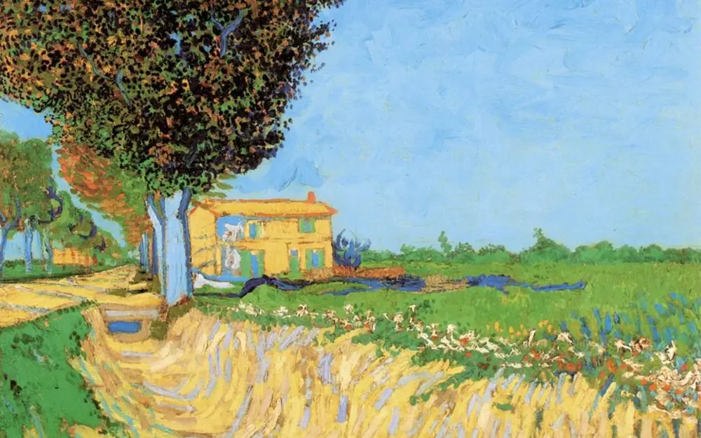 Больше лучше 400x300 мм Магниты JM10006 краски _of_vinct_van_gogh _-_ A _ lane_my_arles | Дом и сад