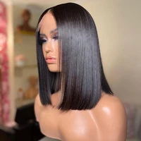 bob wig straight lace front wigs human hair for black women brazilian short bob wigs t part hd transparent lace frontal wig