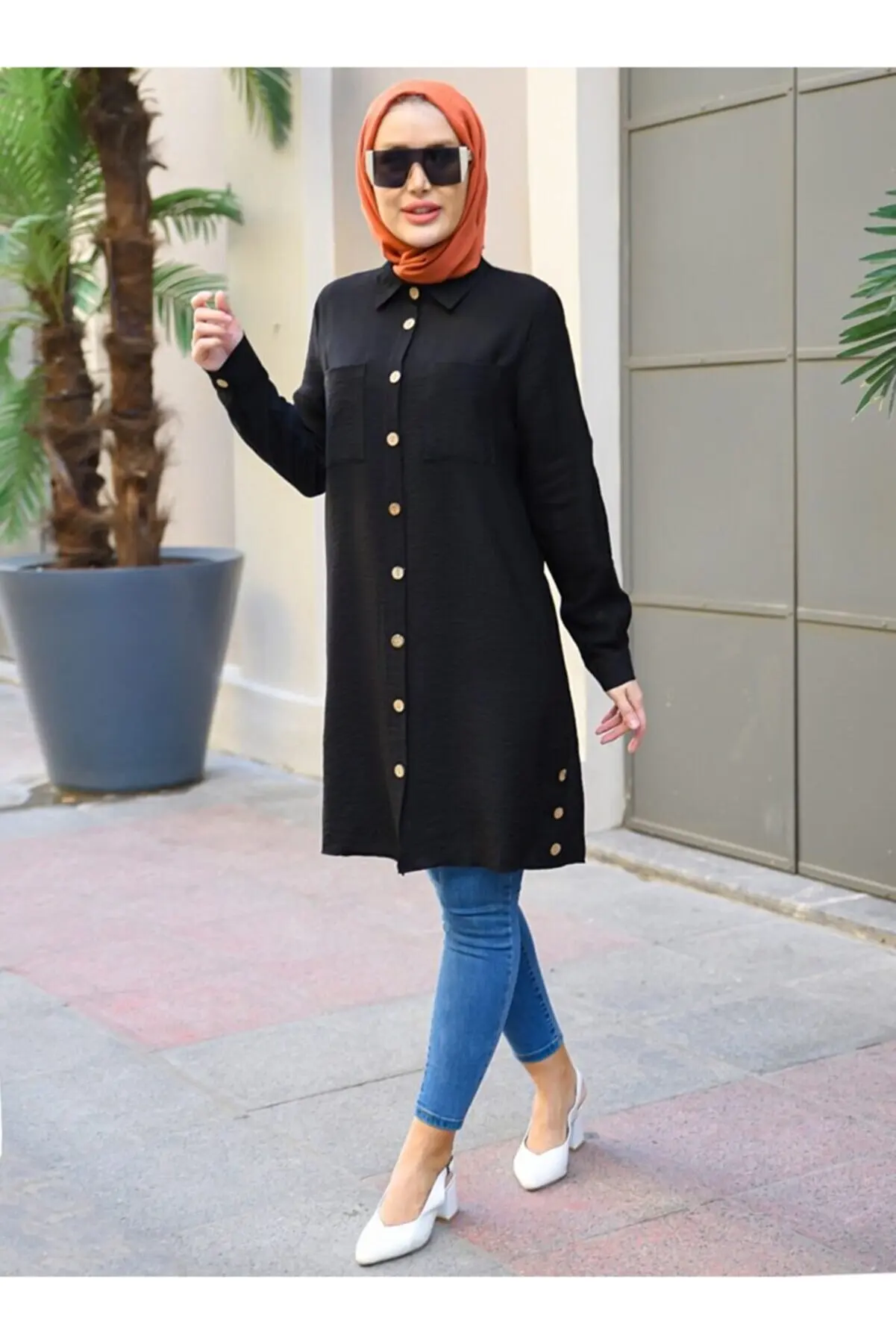 Ramadan Muslim Women Blouse Shirt Islamic Clothing Musulman Femme Long Top Office Lady Blusa Arabic Turkey Moroccan Kaftan Abaya