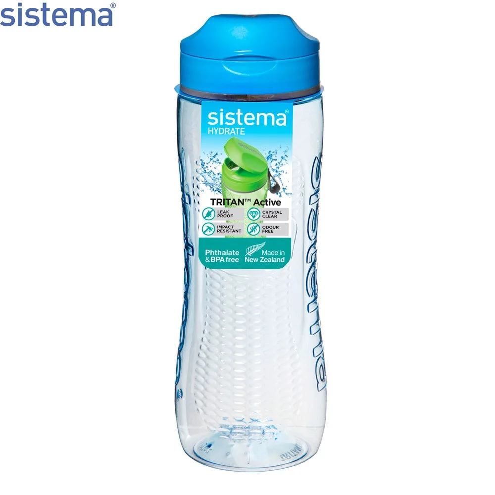 Бутылка для воды из тритана Sistema &quotHydrate&quot 800мл синяя 650|Бутылки воды| |