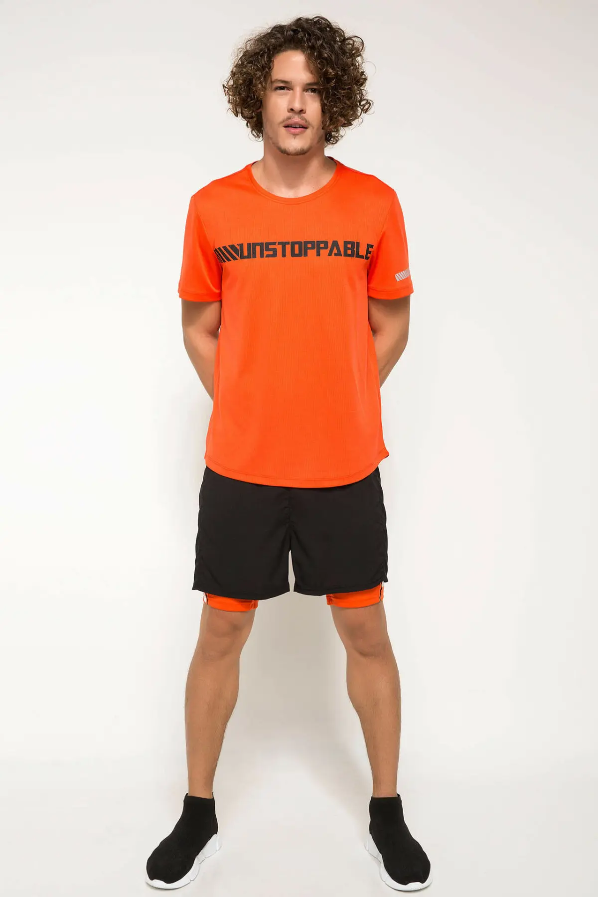 DeFacto Summer Man Cotton Bottoms Fashion Male Black Men's Casual Loose Sweatpants New - I3679AZ18SP |