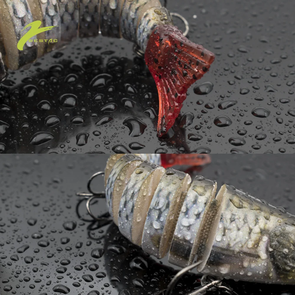 

Plastic Lure Multi Sections 3D Soft Hard Bait 8.5cm 11cm 13.5cm Bionic Artificial Swimbait Wobbler Spare Tails Triggle Hook