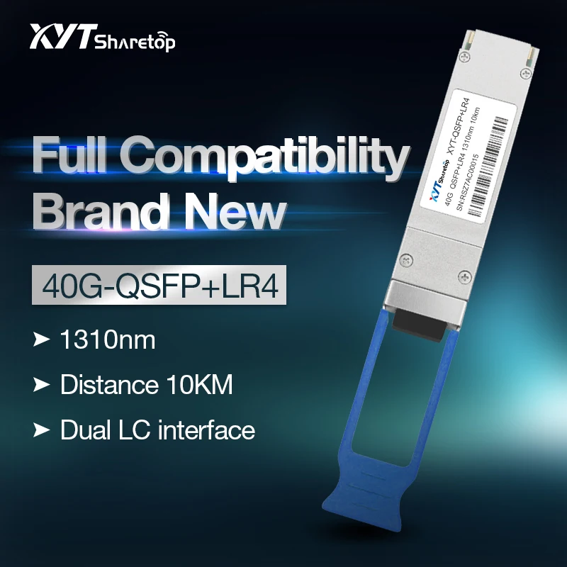 

Sharetop 40G одномодовый оптический модуль приемопередатчика QSFP + LR4 1310 нм LC порт 10 км, совместимый с переключателем Cisco Huawei H3C